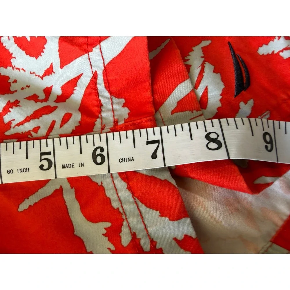 Nautica‎ Mens Red Coral Print Swim Trunks Board Shorts Mesh Lined Size Medium